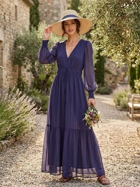racerback maxi dresses Jacquelyn Racerback Maxi Dress - Deep Purple